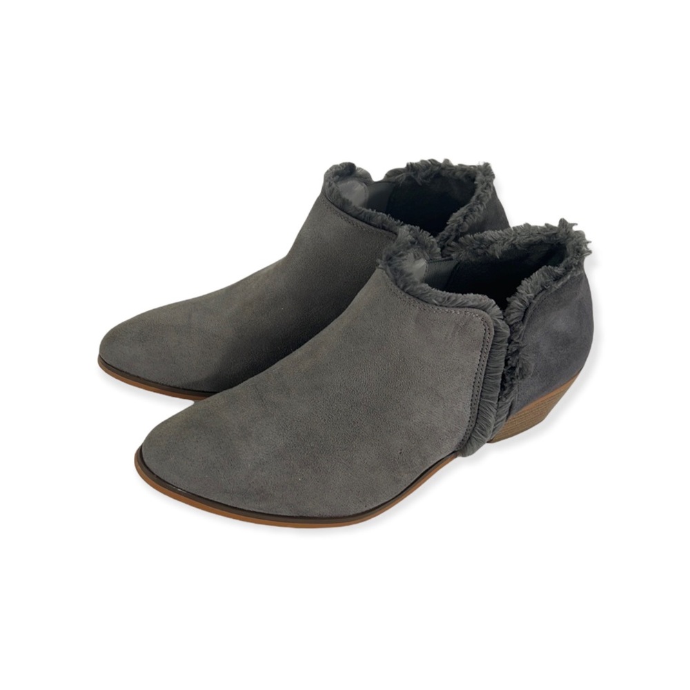 JC gray suede booties size 8 1/2